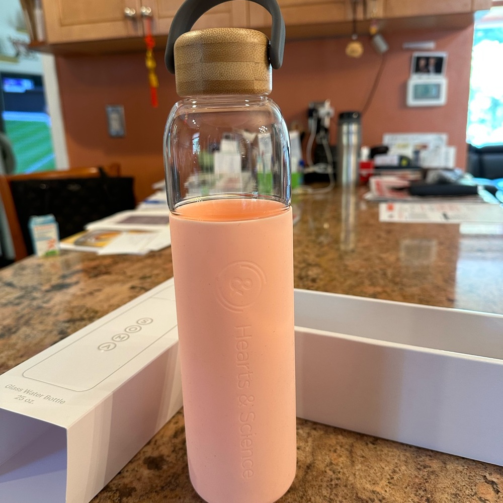 Soma Pink Glass Water Bottle